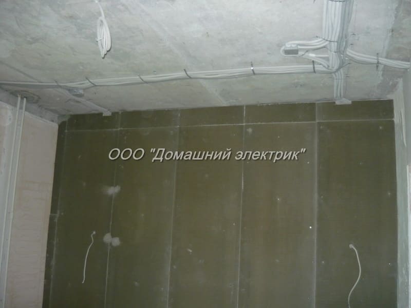 черновой монтаж проводки в двухкомнатной квартире Санкт-Петербурга