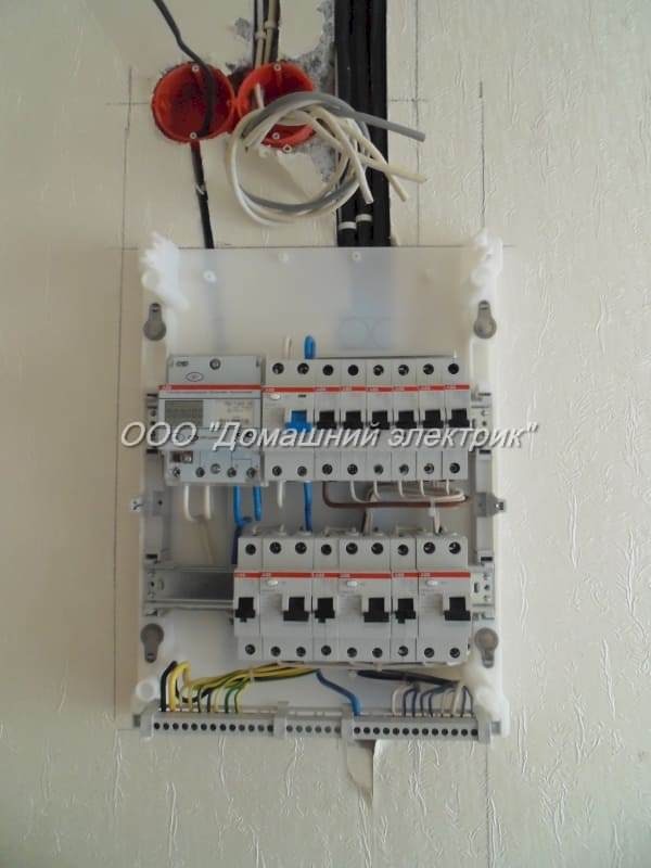 сборка монтаж и расключение электрического щита abb на 24 модуля, установка и подключение счетчика электроэнергии abb